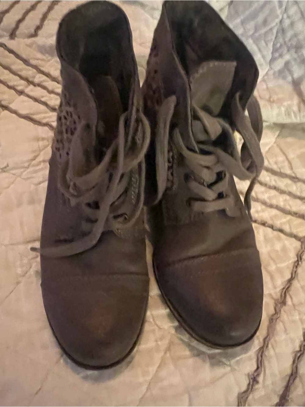 Roxy Women's Lace-Up Ankle Booties in Dark Brown